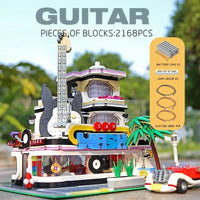 Thumbnail for Building Blocks MOC City Creator Expert Guitar Car Wash Shop Bricks Toy - 2