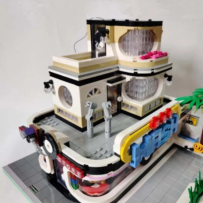 Building Blocks MOC City Creator Expert Guitar Car Wash Shop Bricks Toy Construction Set Toys - 12