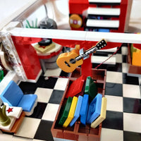 Thumbnail for Building Blocks MOC City Creator Expert Guitar Car Wash Shop Bricks Toy Construction Set Toys - 7