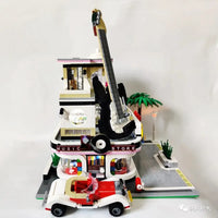 Thumbnail for Building Blocks MOC City Creator Expert Guitar Car Wash Shop Bricks Toy Construction Set Toys - 13