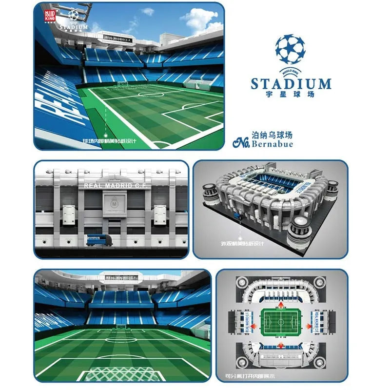 Building Blocks MOC City Expert Real Madrid Football Stadium Bricks Toy 22026 - 5