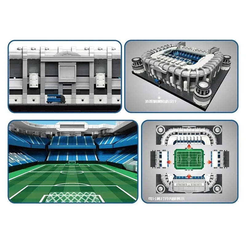Building Blocks MOC City Expert Real Madrid Football Stadium Bricks Toy 22026 - 8