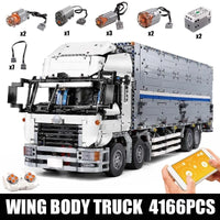 Thumbnail for Building Blocks MOC City Heavy Tow Wing Body Container Truck Bricks Toys Construction Set Toys - 1