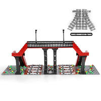 Thumbnail for Building Blocks MOC City Railroad Crossing Train Railway Bricks Toy 12008 - 10