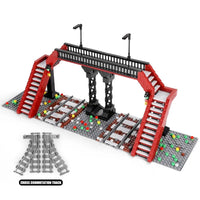 Thumbnail for Building Blocks MOC City Railroad Crossing Train Railway Bricks Toy 12008 - 8