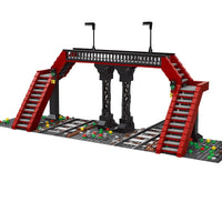 Thumbnail for Building Blocks MOC City Railroad Crossing Train Railway Bricks Toy 12008 - 1