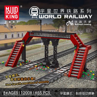 Thumbnail for Building Blocks MOC City Railroad Crossing Train Railway Bricks Toy 12008 - 2