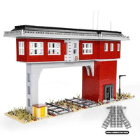 MOC City Train Signal Station Railway Bricks Toy 12009