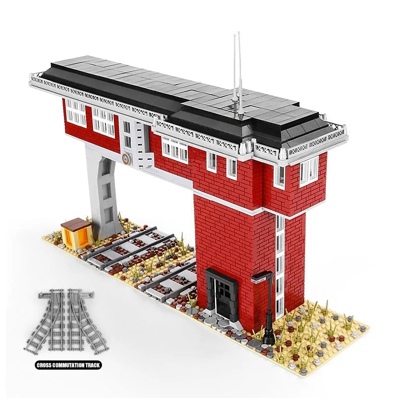 Building Blocks MOC City Train Signal Station Railway Bricks Toy 12009 - 8