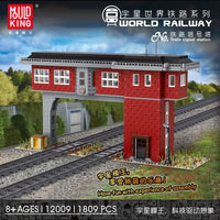 Thumbnail for Building Blocks MOC City Train Signal Station Railway Bricks Toy 12009 - 2
