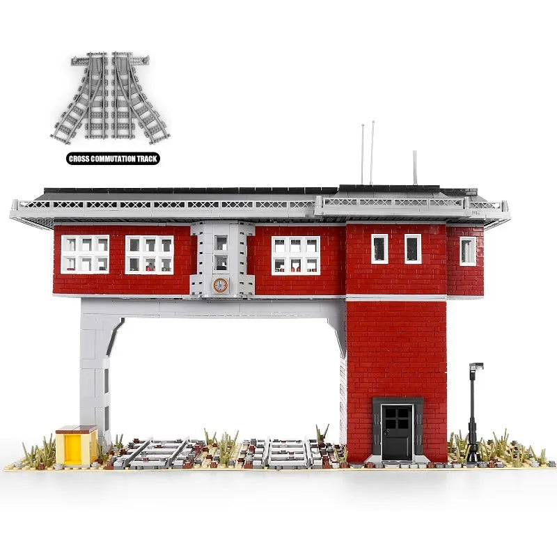 Building Blocks MOC City Train Signal Station Railway Bricks Toy 12009 - 6