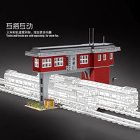 Thumbnail for Building Blocks MOC City Train Signal Station Railway Bricks Toy 12009 - 3