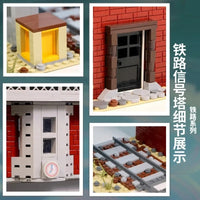 Thumbnail for Building Blocks MOC City Train Signal Station Railway Bricks Toy 12009 - 11