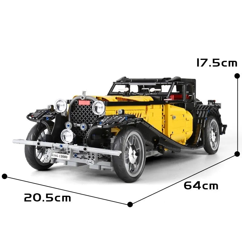 Building Blocks MOC Classic Bugatti 50T Retro Sports Car Bricks Toys 13080 - 12