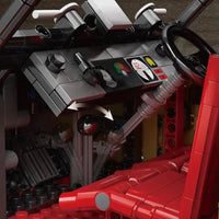 Thumbnail for Building Blocks MOC Classic Bugatti 50T Retro Sports Car Bricks Toys 13080 - 6