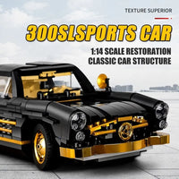 Thumbnail for Building Blocks MOC Classic Mercedes Benz 300SL Gullwing Sports Car Bricks Toy - 8