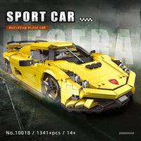 Thumbnail for Building Blocks MOC Classic Sports Racing Car Koenigsegg Regera Bricks Toy - 3