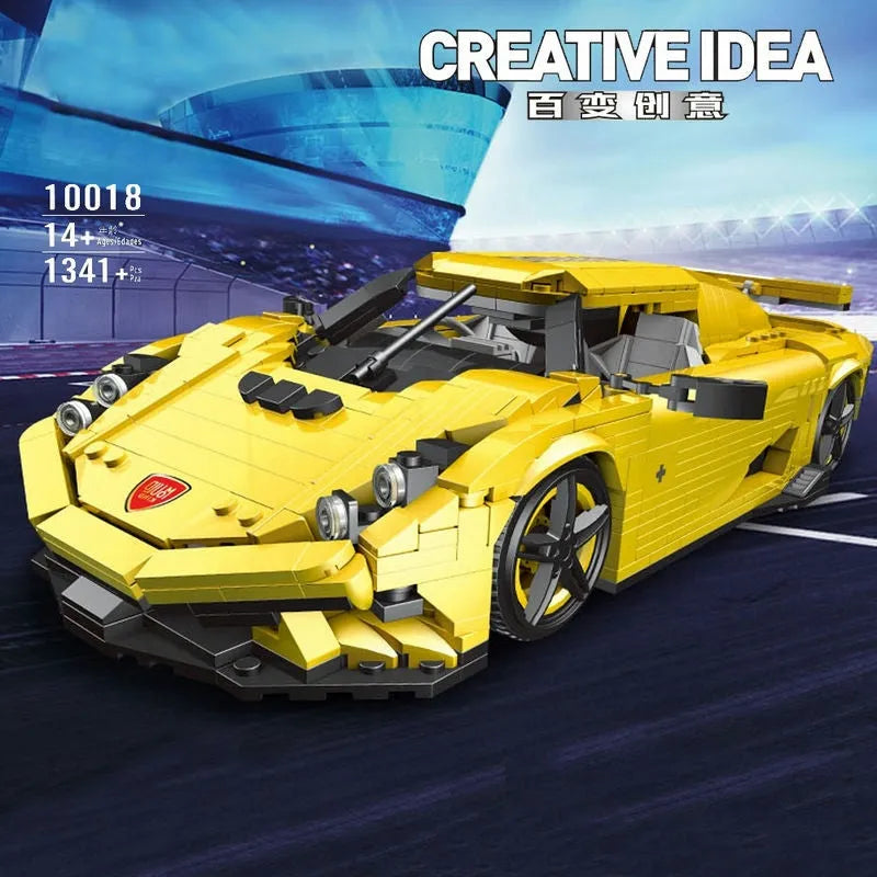Building Blocks MOC Classic Sports Racing Car Koenigsegg Regera Bricks Toy - 2