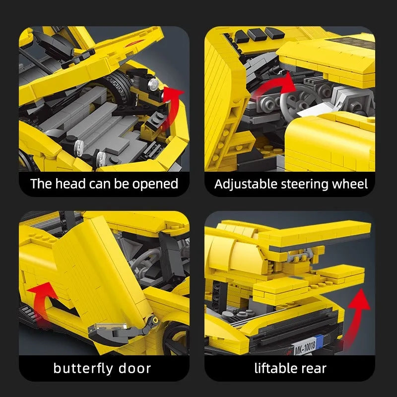 Building Blocks MOC Classic Sports Racing Car Koenigsegg Regera Bricks Toy Construction Set Toys - 9