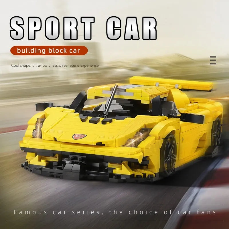 Building Blocks MOC Classic Sports Racing Car Koenigsegg Regera Bricks Toy - 7