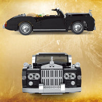 Thumbnail for Building Blocks MOC Classic Vintage Car RR Sliver Cloud Retro Bricks Toy 10006 - 7