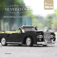 Thumbnail for Building Blocks MOC Classic Vintage Car RR Sliver Cloud Retro Bricks Toy 10006 - 18