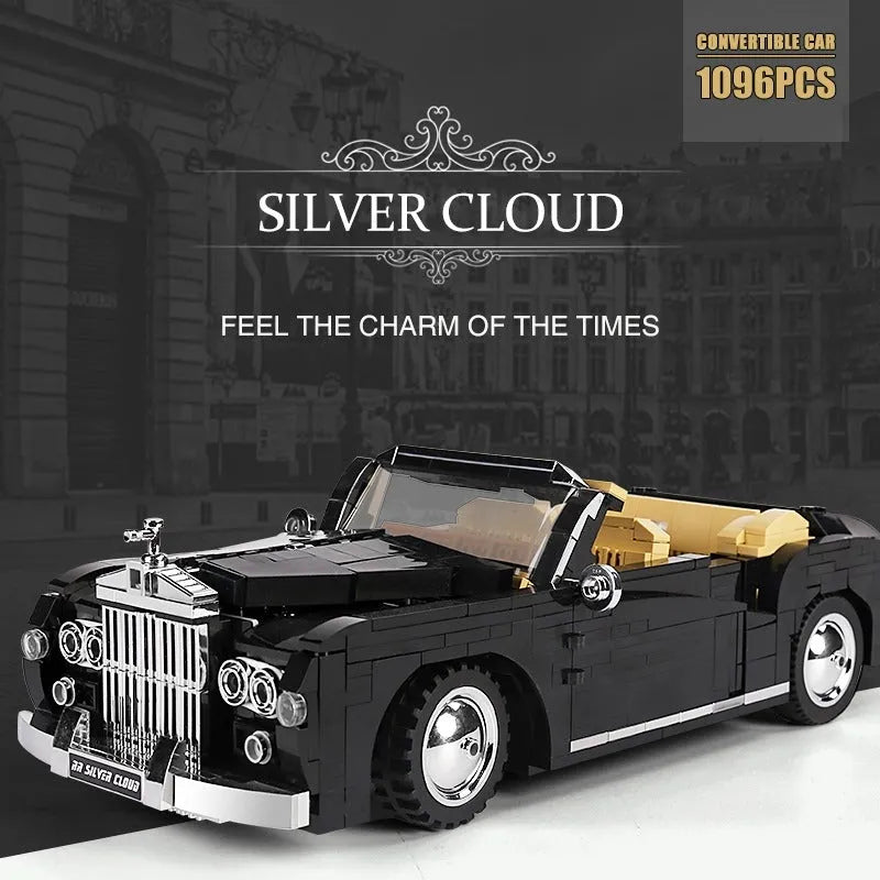Building Blocks MOC Classic Vintage Car RR Sliver Cloud Retro Bricks Toy 10006 - 9