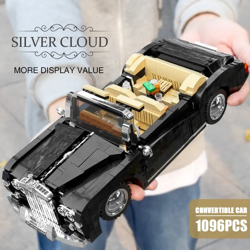 Building Blocks MOC Classic Vintage Car RR Sliver Cloud Retro Bricks Toy 10006 - 10
