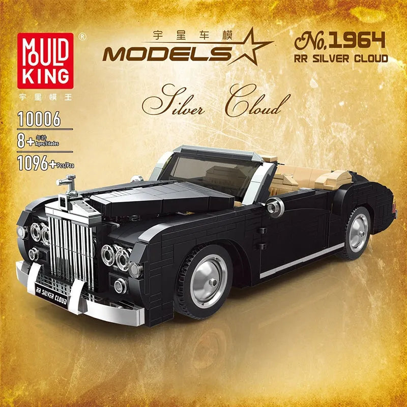Building Blocks MOC Classic Vintage Car RR Sliver Cloud Retro Bricks Toy 10006 - 3