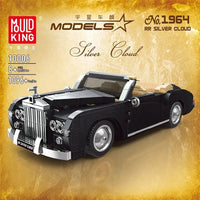 Thumbnail for Building Blocks MOC Classic Vintage Car RR Sliver Cloud Retro Bricks Toy 10006 - 3