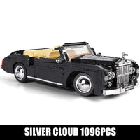 Thumbnail for Building Blocks MOC Classic Vintage Car RR Sliver Cloud Retro Bricks Toy 10006 - 2