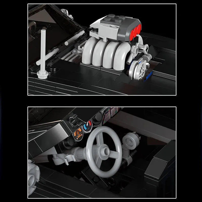 Building Blocks MOC Creative Doge Chargers Muscle Sports Car Bricks Toys 10028 Construction Set Toys - 6