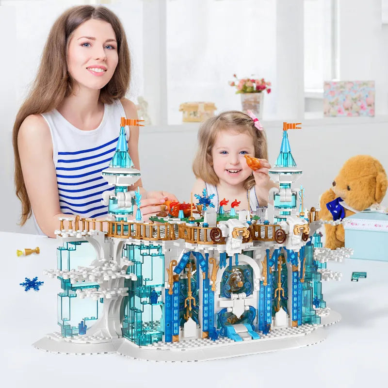 Building Blocks MOC Creative Expert Princess Girl Ice Ballroom Bricks Toys - 7