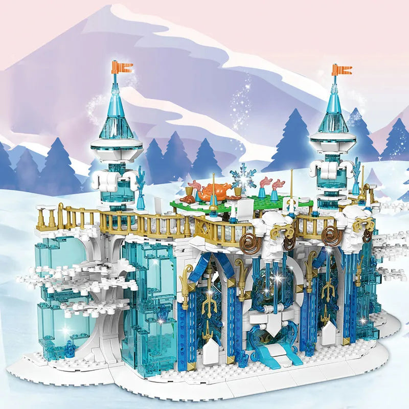 Building Blocks MOC Creative Expert Princess Girl Ice Ballroom Bricks Toys - 2
