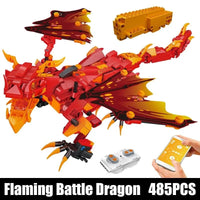 Thumbnail for Building Blocks MOC Creative Flaming Battle Dragon Robot APP RC Bricks Toy 13148 Construction Set Toys - 1