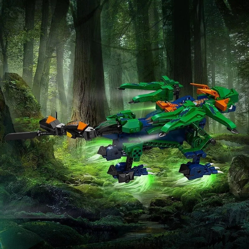 Building Blocks MOC Creative Forest Guard Dragon Robot RC Bricks Toy 13149 Construction Set Toys - 3