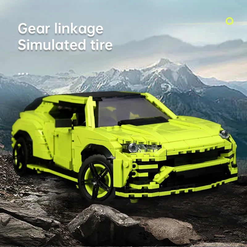 Building Blocks MOC Creative Lambo Urus Racing Sports Car Bricks Toys 10019 Construction Set Toys - 3