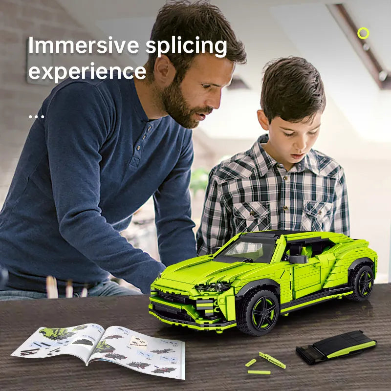 Building Blocks MOC Creative Lambo Urus Racing Sports Car Bricks Toys 10019 Construction Set Toys - 5