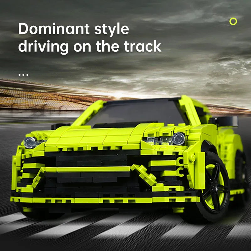 Building Blocks MOC Creative Lambo Urus Racing Sports Car Bricks Toys 10019 Construction Set Toys - 4