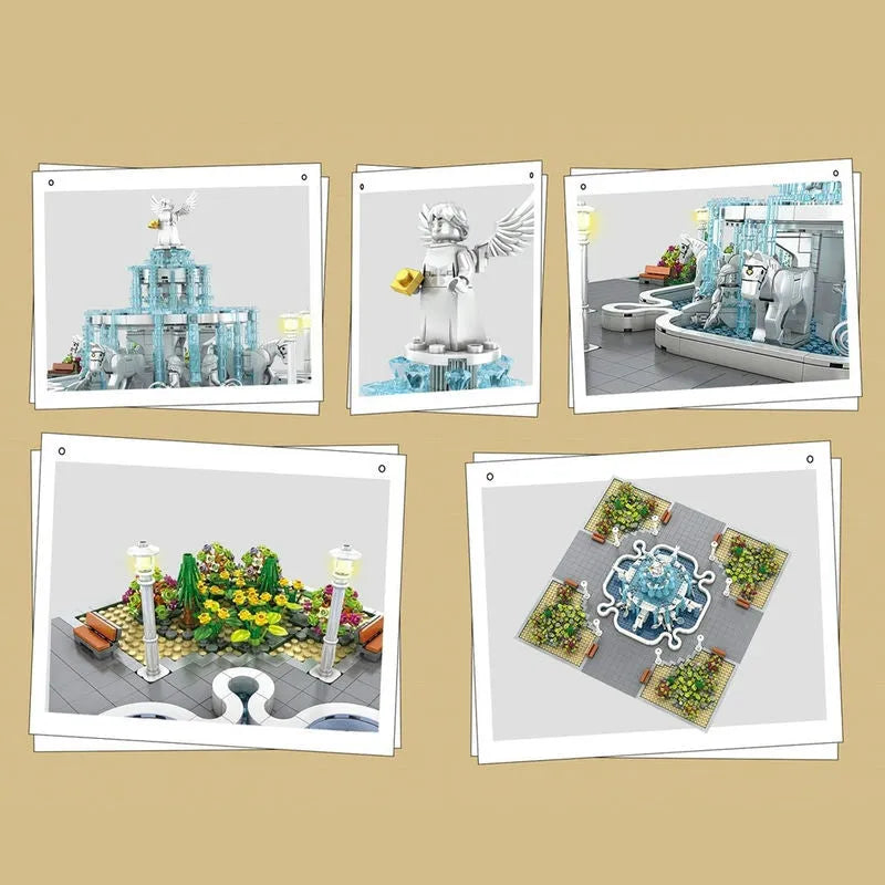 Building Blocks MOC Creator Expert Angel Square Park Bricks Toy 16003 - 6