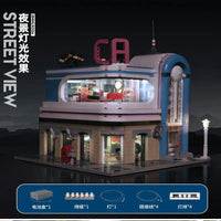 Thumbnail for Building Blocks MOC Creator Expert California Downtown Diners Bricks Toy Construction Set Toys - 9