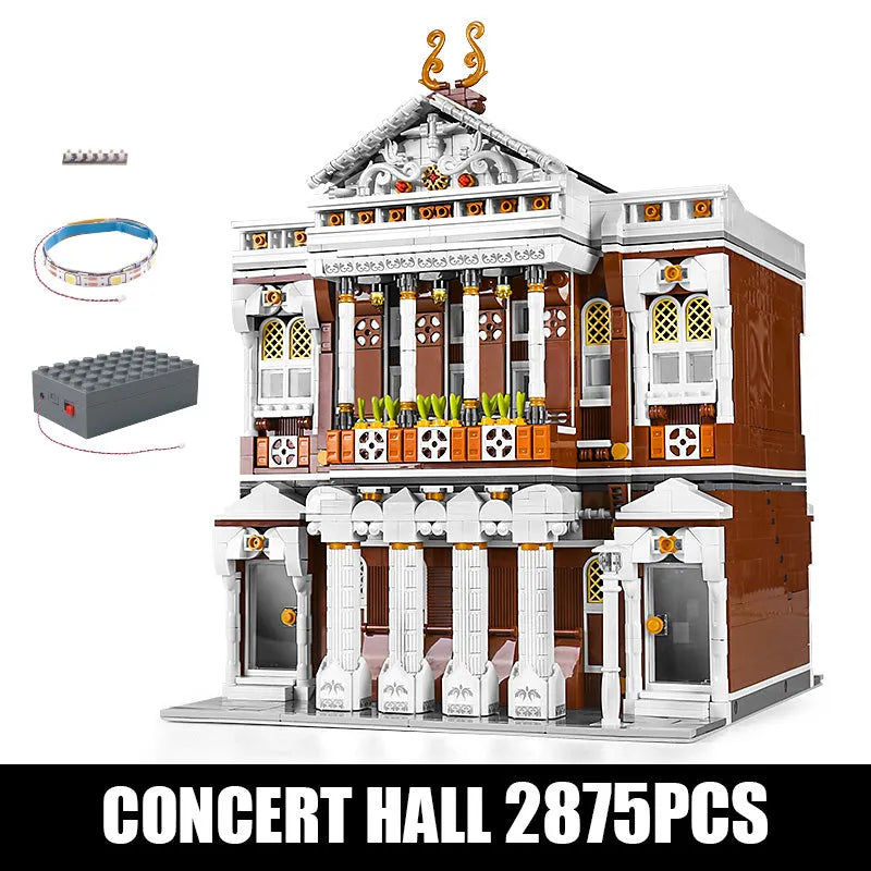 Building Blocks MOC Creator Expert City Concert Hall Bricks Toys 16032 - 8