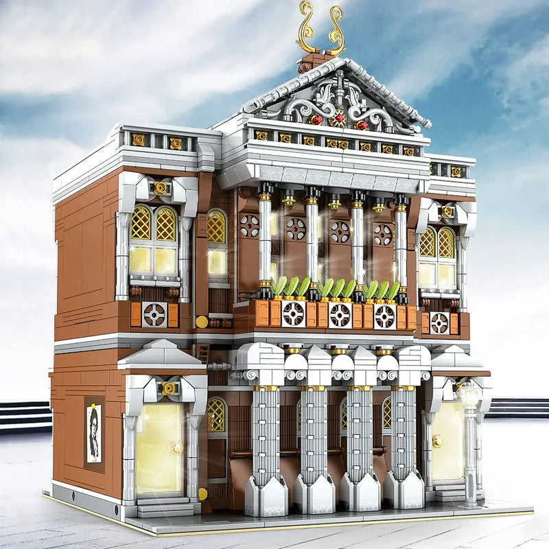 Building Blocks MOC Creator Expert City Concert Hall Bricks Toys 16032 - 3