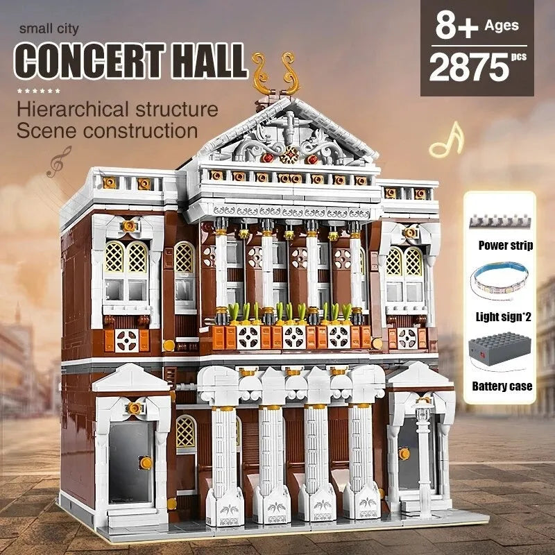 Building Blocks MOC Creator Expert City Concert Hall Bricks Toys 16032 - 2