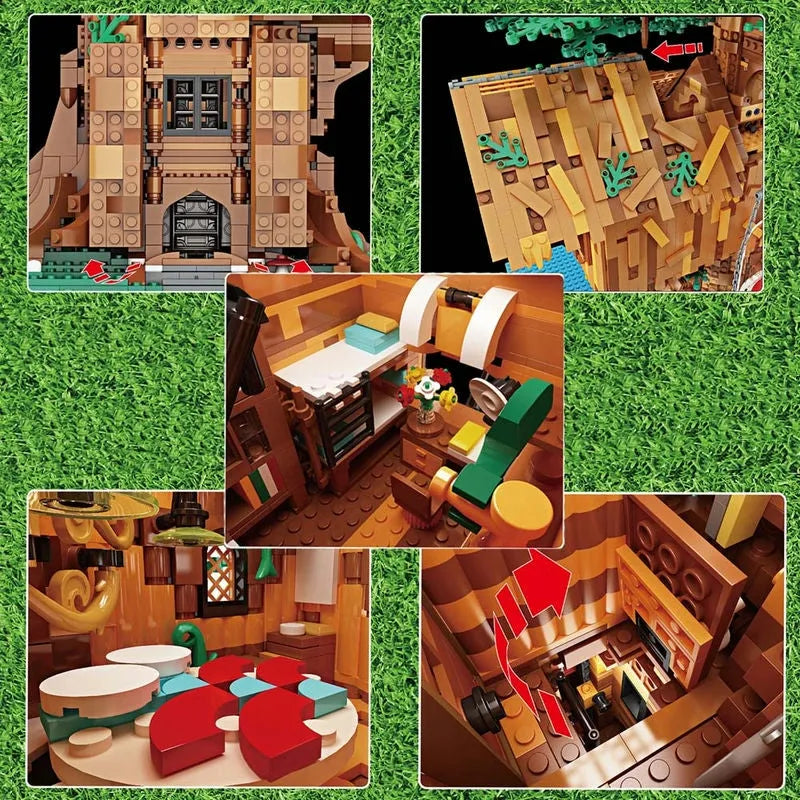 Building Blocks MOC Creator Expert City Tree House Bricks Toys 16033 - 16
