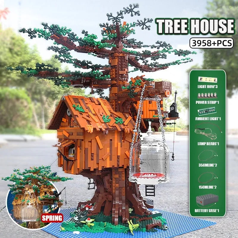 Building Blocks MOC Creator Expert City Tree House Bricks Toys 16033 - 6