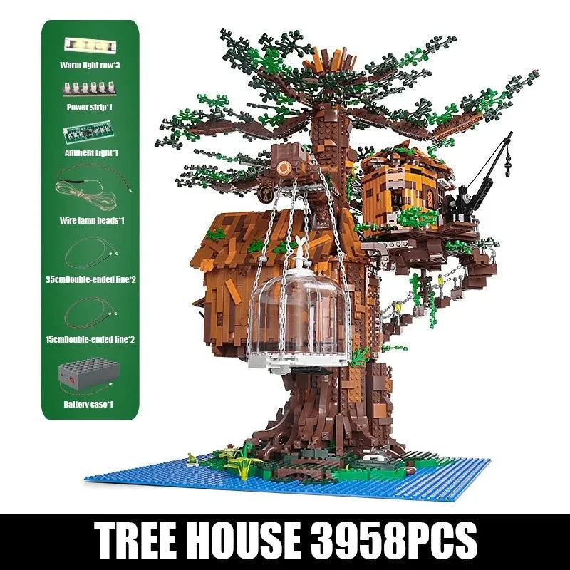 Building Blocks MOC Creator Expert City Tree House Bricks Toys 16033 - 2