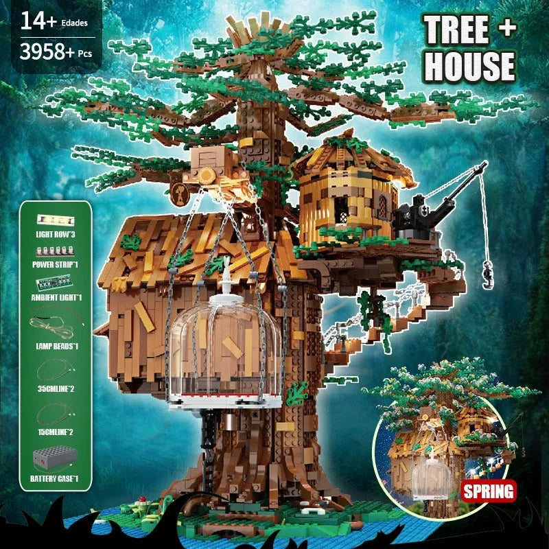 Building Blocks MOC Creator Expert City Tree House Bricks Toys 16033 - 3