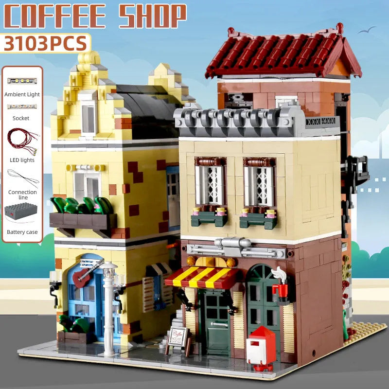 Building Blocks MOC Creator Expert Coffee House Shop Bricks Toys 16008 - 2