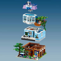 Thumbnail for Building Blocks MOC Creator Expert Coffee Shop House Bricks Toys 16004 - 9